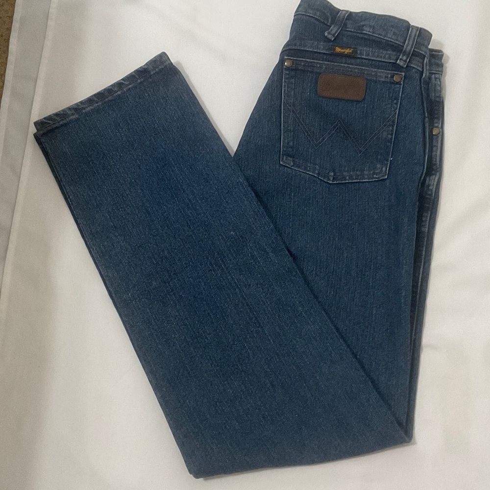Wrangler Men's Dark Blue Straight Jeans